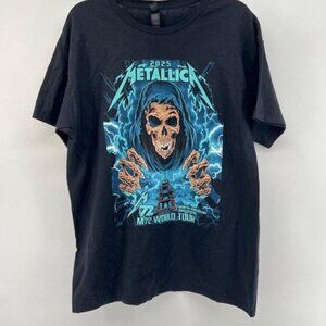 Rock Concert Style Skull Lightning Graphic Tee